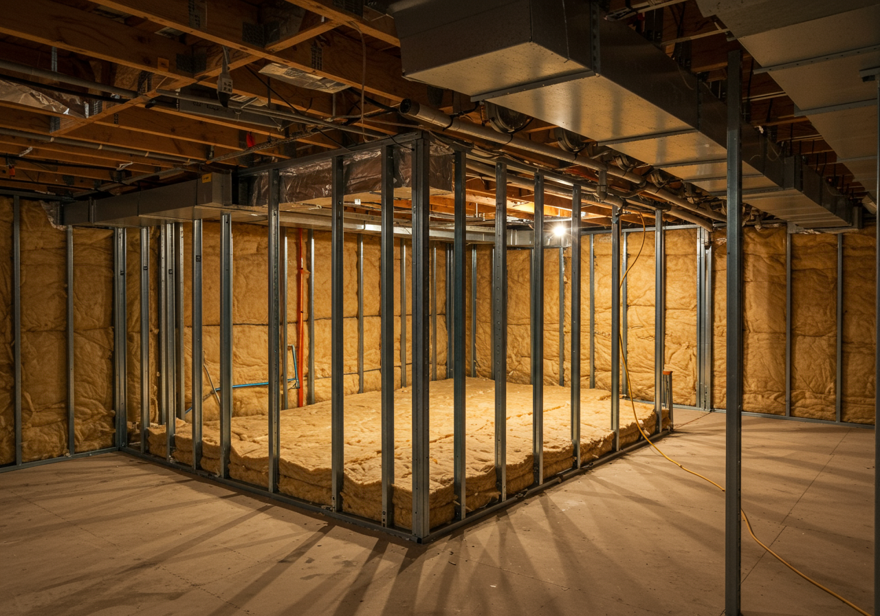 Residential basement framing