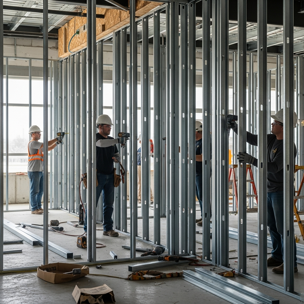 Steel Stud Framing work in Metro Vancouver