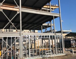 Steel stud often fills in structural steel buildings. Steel stud Contractors Burnaby